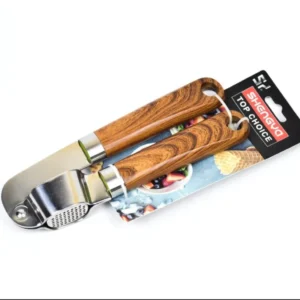 Shengya TopChoice Garlic Press Stainless Steel With Wood Handle 1050T