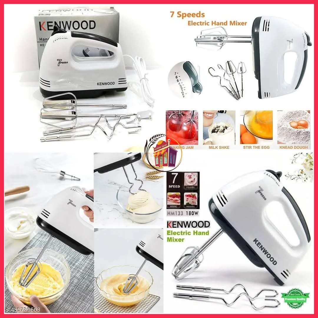Hand Mixer - Kenwood/RAF Electric Hand Mixer – 7 Speed Egg Beater – Cake Baking Mixer – Handheld Cream Blender – Powerful Imported Hand Beater Machine – Best Quality Food Mixer – Easy to Use