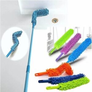Flexible Micro Fiber Duster With Telescopic Stainless Steel Handle for Fan Cleaning Specially