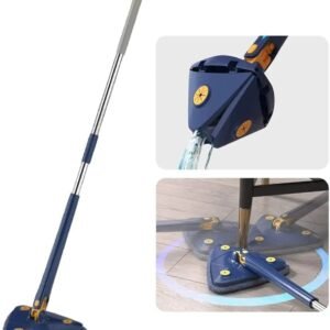 Triangle Mop 360° Rotatable Squeeze Mop Free Hands Floor Cleaning Wet&Dry Mop 130cm For Home Ceiling/Corner Windows Clean Tools