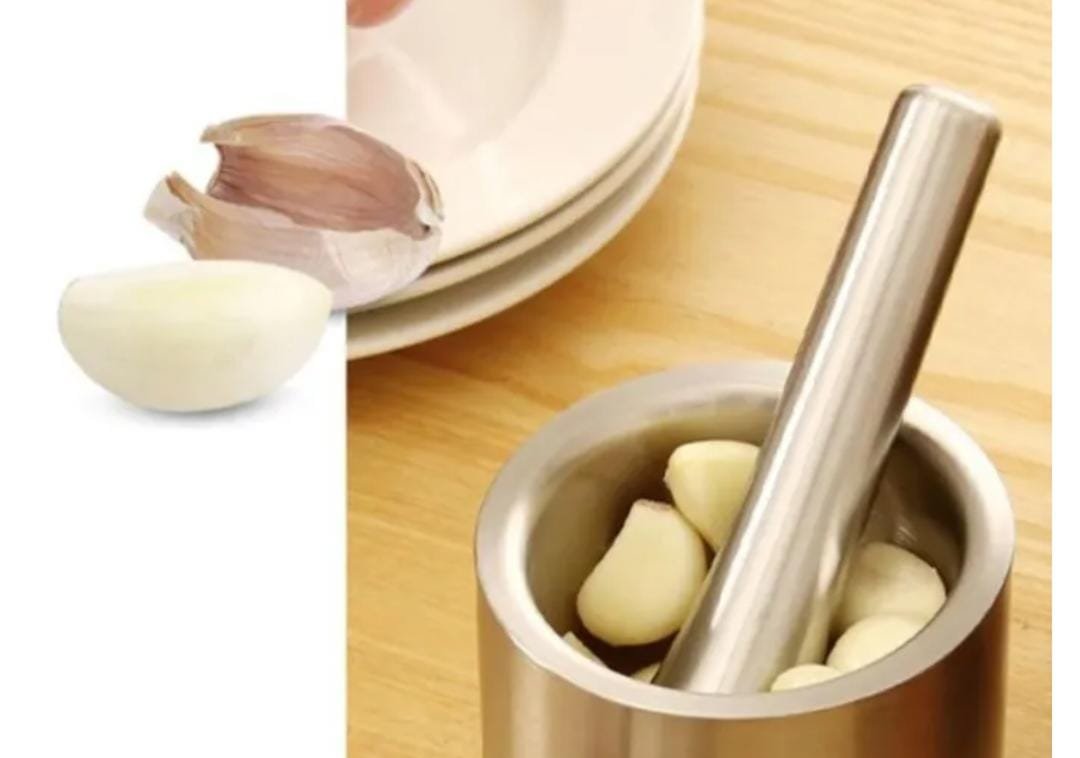 Mortar and Pestle Set Kitchen Utensil Stainless Steel Mortar and Pestle Household Manual Spice Grinding Pill Crusher Spice Tools Grinding Bowl Set