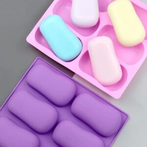Multicavity Oval Handmade Soap Silicone Mold Geometry Toilet Soap Candle Mould Chocolate Mousse Cake Making Set Home Decor Gifts