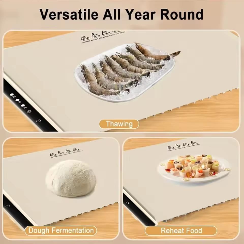 Electric Warming Tray Food Warmer Mat Foldable Food Warm Plate Party Fast Heating Plate Portable Silicone Electric Warming Tray