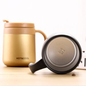 Coffee Tea Thermos Tumbler Cup With Handle Travel Coffee Mug 350ml 500ml Stainless Steel Double Wall Vacuum Flask Office