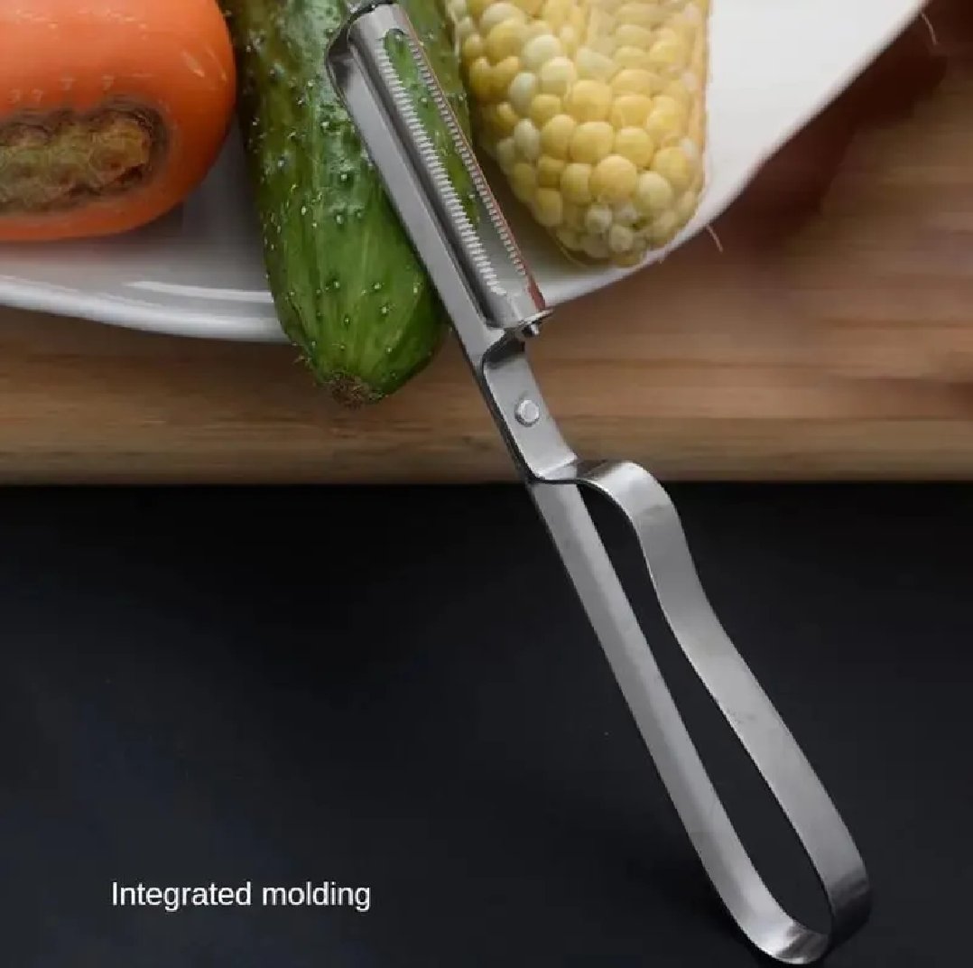 PeelerGrater Cutter Slicer Double Planing Stainless Steel Serrated Blades Julie Julian Piller for Potato Carrot Cucumber Apple Melon Vegetables & Fruits Multi-functional Cooking Tool Gadget for Kitchen Accessories