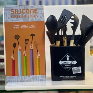 13 Pcs High Quality Silicone Kitchen Set With Wooden Handles