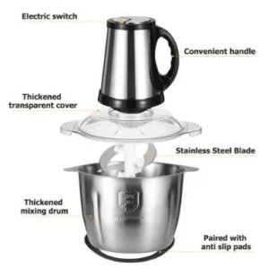 Electric Meat Grinder Food Processor with Sharp Blades