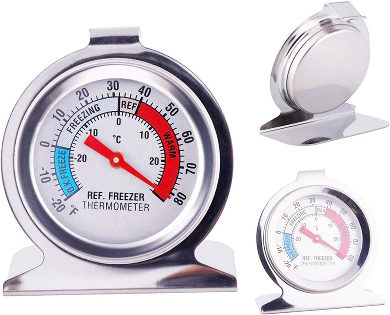 Refrigerator Thermometer with Hook and Panel Base Hang