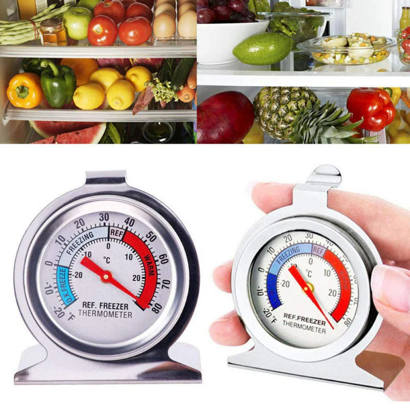Refrigerator Thermometer with Hook and Panel Base Hang