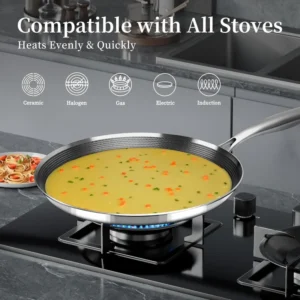 Double Sided Laser Coated Honeycomb Frying Pan/Tawa