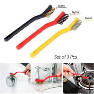 3Pcs Wire Nylon/Brass/Stainless Steel Brush