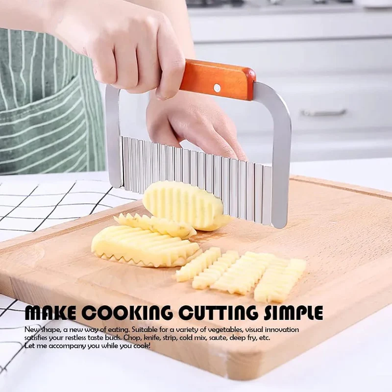 French Fries Cutter Stainless Steel Crinkle Cutter