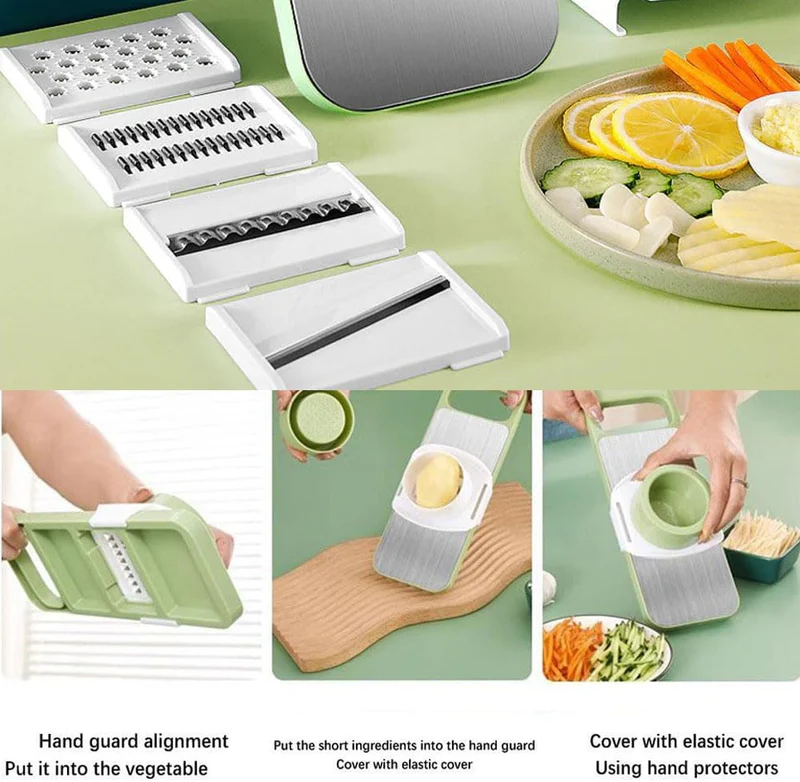 5-in-1 Stainless Steel Vegetable Slicer