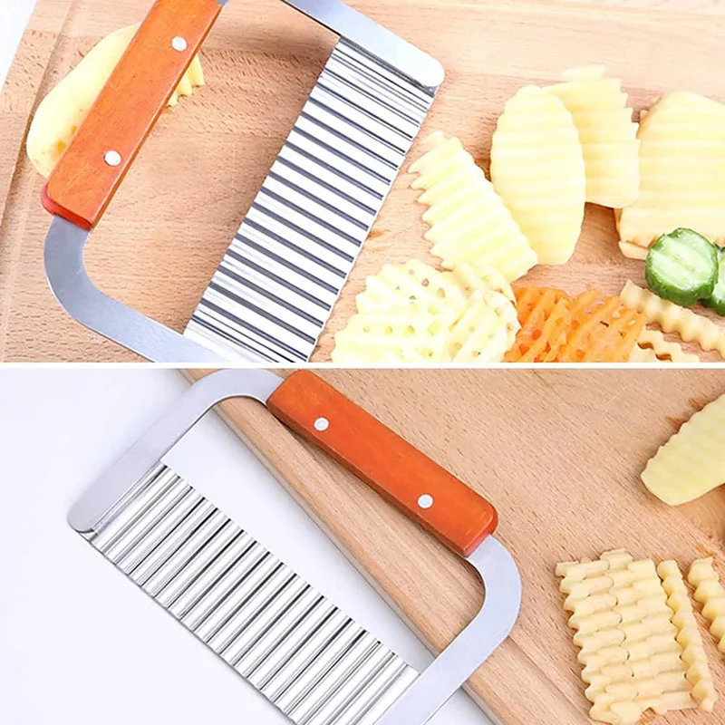 French Fries Cutter Stainless Steel Crinkle Cutter