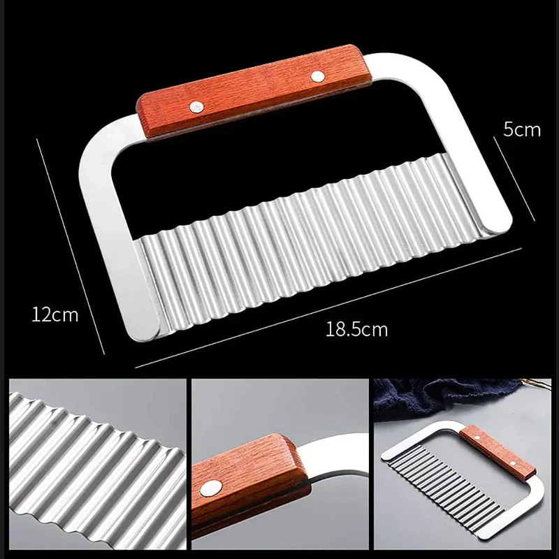 French Fries Cutter Stainless Steel Crinkle Cutter